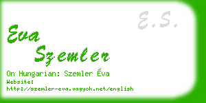 eva szemler business card